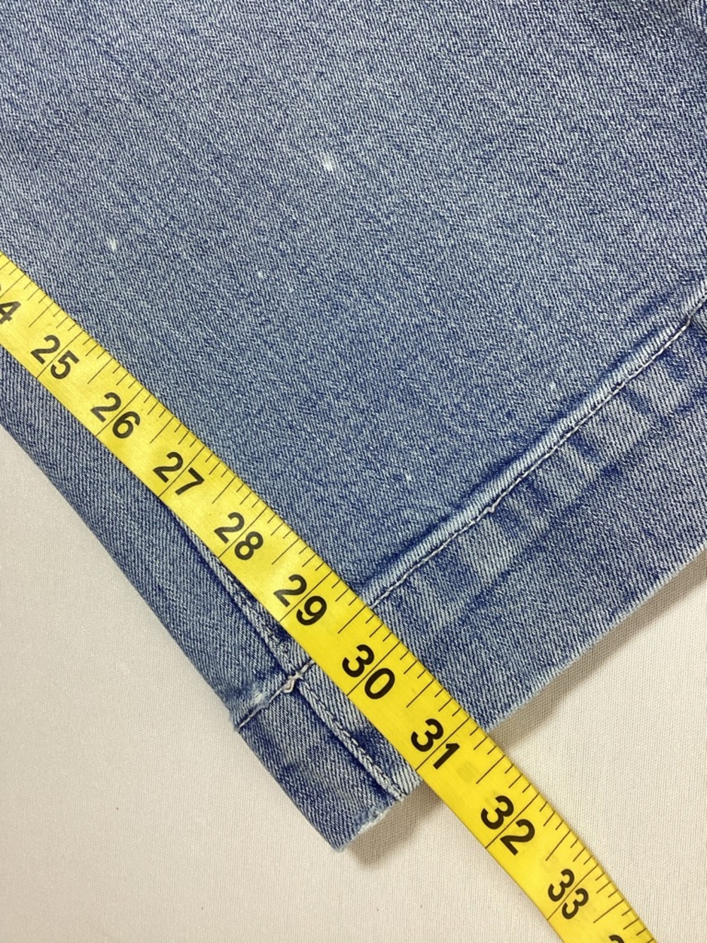 7 For All Mankind Tailorless Dojo Light Blue Flare Jeans - Picture 12 of 15